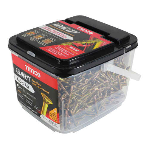 TIMco TIMCO Velocity Premium Multi-Use Countersunk Gold Woodscrews - 4.0 x 40 2