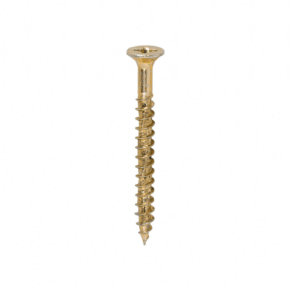 Timco Velocity Premium Multi-Use Countersunk Woodscrews - 4.0 X 40 Gold