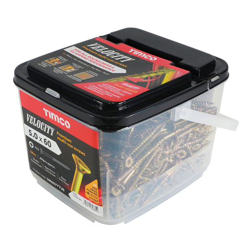 TIMco TIMCO Velocity Premium Multi-Use Countersunk Gold Woodscrews - 5.0 x 60 2