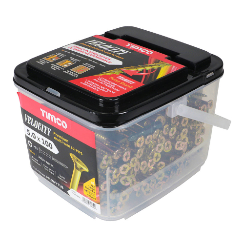 TIMco TIMCO Velocity Premium Multi-Use Countersunk Gold Woodscrews - 5.0 x 90 2