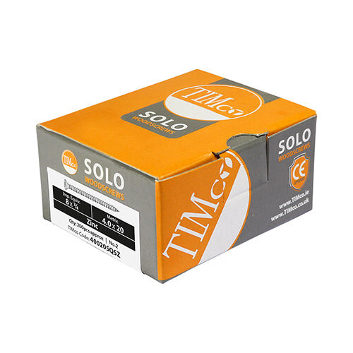TIMco TIMCO Solo Countersunk Silver Woodscrews - 5.0 x 80 2
