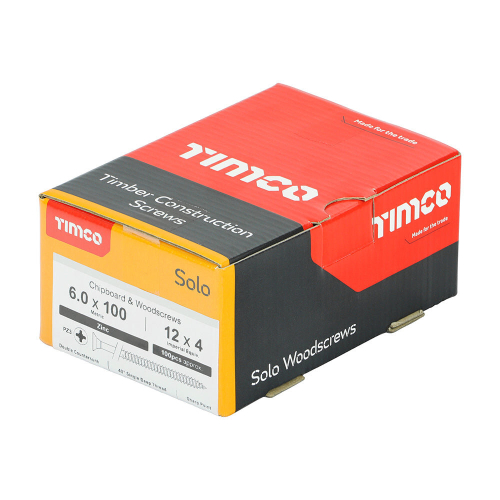 TIMco TIMCO Solo Countersunk Silver Woodscrews - 6.0 x 100 2