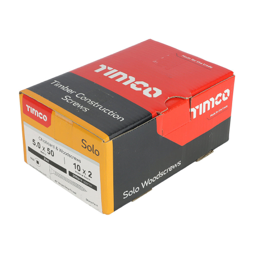 TIMco TIMCO Solo Countersunk Silver Woodscrews - 5.0 x 50 2