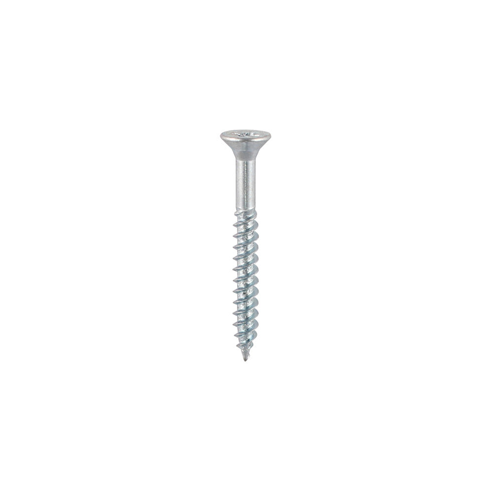 Timco Twin-Threaded Countersunk Woodscrews - 10 X 3 Silver