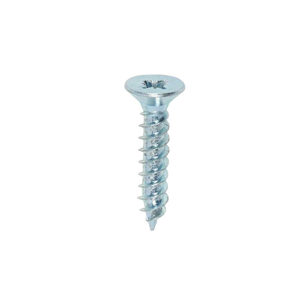 Timco Twin-Threaded Countersunk Woodscrews - 10 X 1 Silver