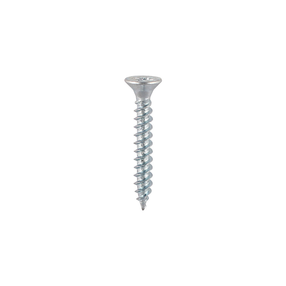 Timco Twin-Threaded Countersunk Woodscrews - 10 X 21/2 Silver