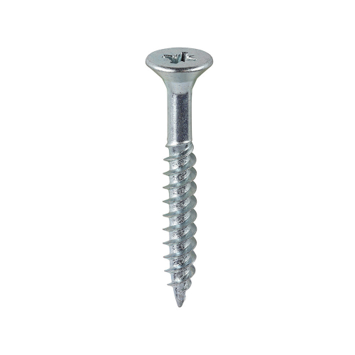 TIMco TIMCO Twin-Threaded Countersunk Silver Woodscrews - 10 x 1 1/2 1