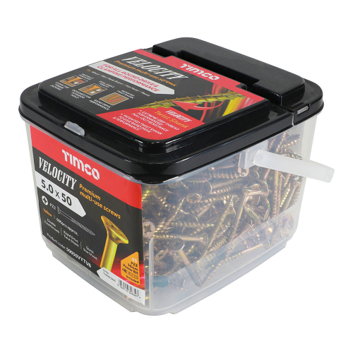 TIMco TIMCO Velocity Premium Multi-Use Countersunk Gold Woodscrews - 5.0 x 50 2