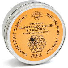 Rhoose Point Remedies Beeswax Polish & Wood Conditioner 100ml - 100% Natural British Beeswax (Hand Poured in Wales) for Oak, Pine, Beech - Food Safe