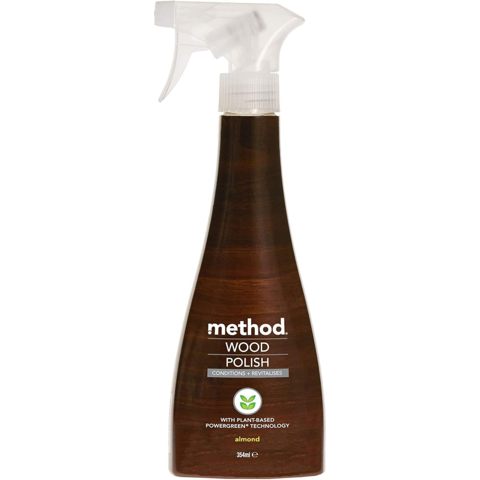 Method Wood Polish Spray Surface Cleaner For Wood, Almond, 354 ml