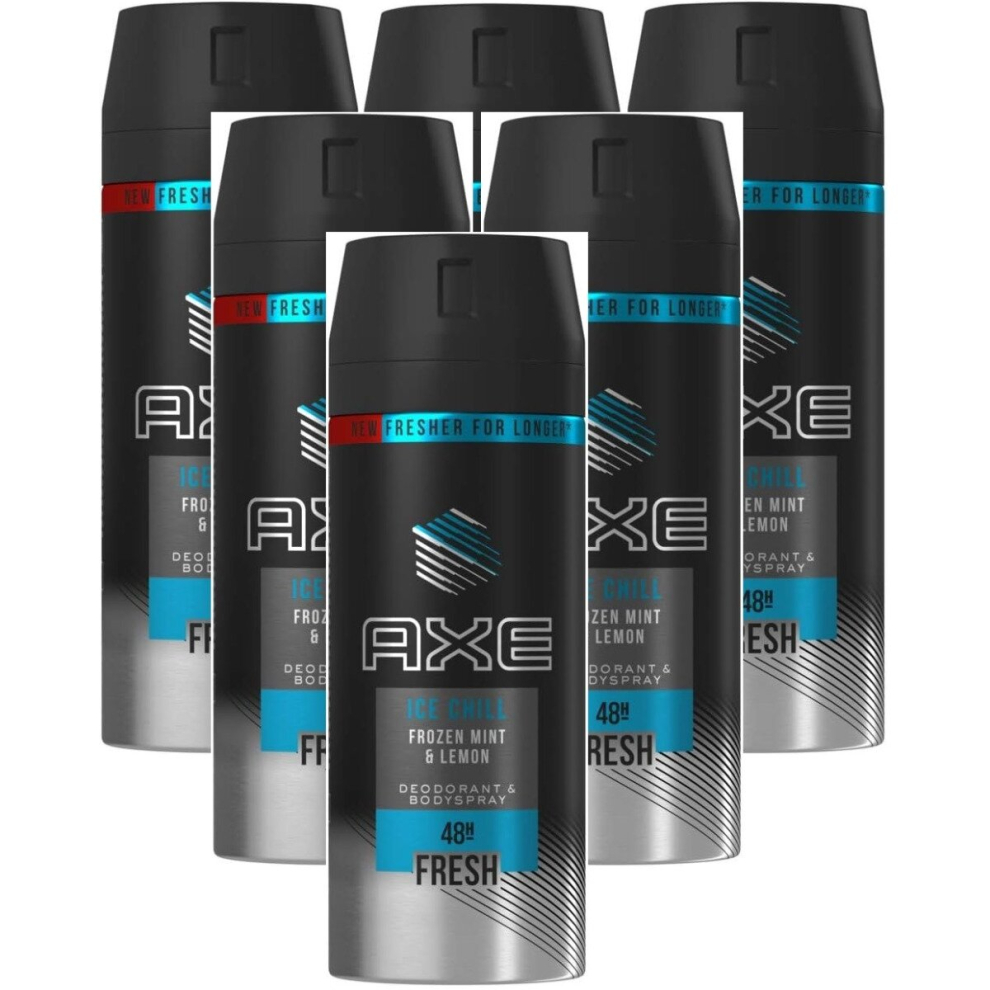 Axe 6 X Deodorant Body Spray150ml - Ice Chill