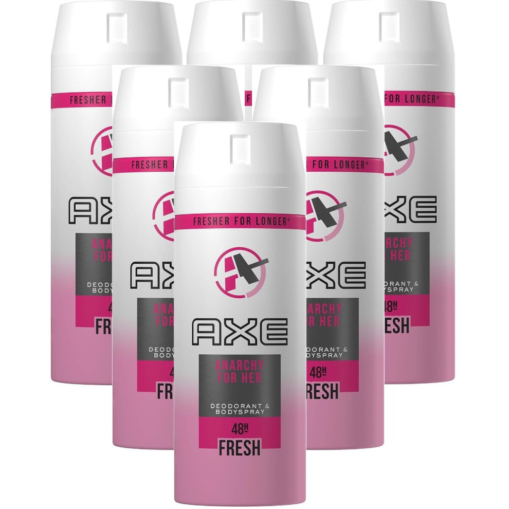 6 x Axe Deodorant Body Spray150ml - Anarchy for Her