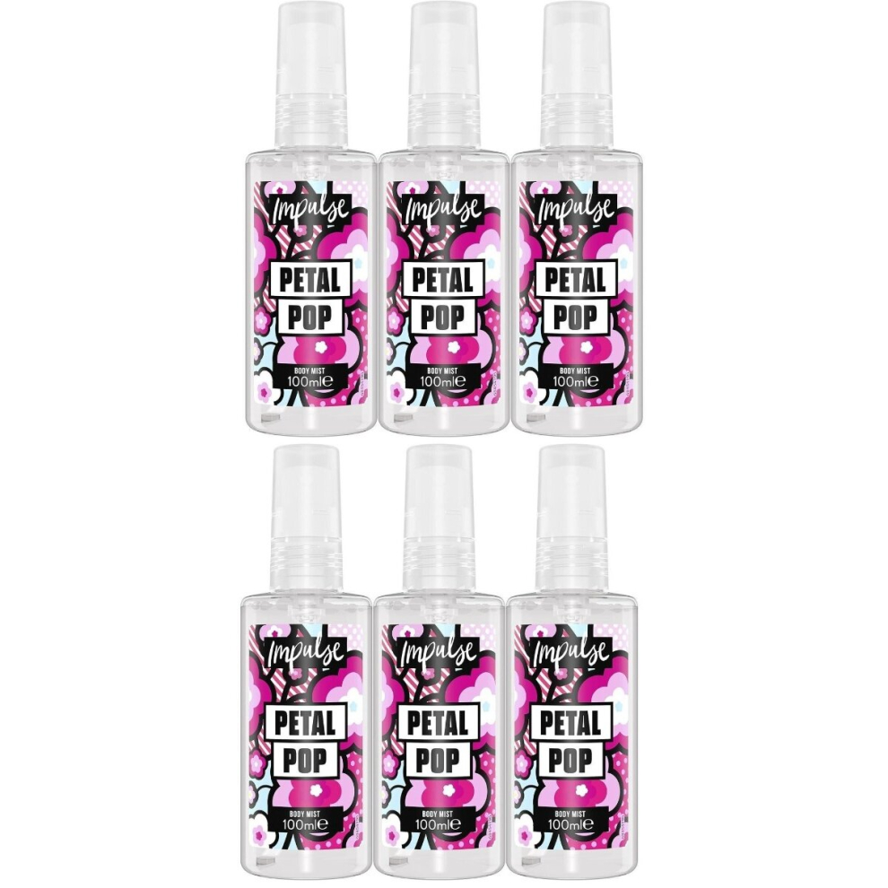 6 x 100ml Impulse Body Mist - Petal Pop