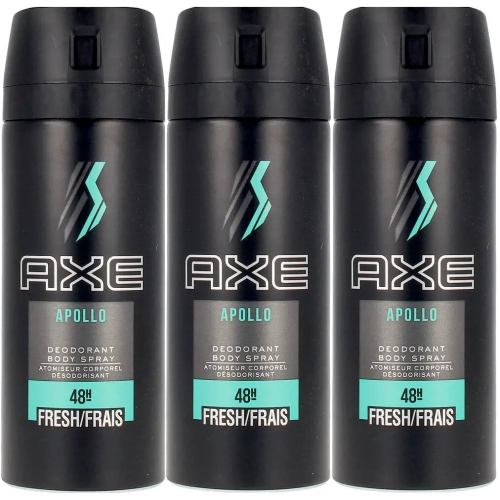 3 x Axe Deodorant Body Spray150ml - Apollo