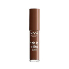 NYX PROFESSIONAL MAKEUP This Is Milky Gloss Veganer Lipgloss, 12 Stunden Feuchtigkeitsversorgung – Milk The Coco (Schokoladenbraun)