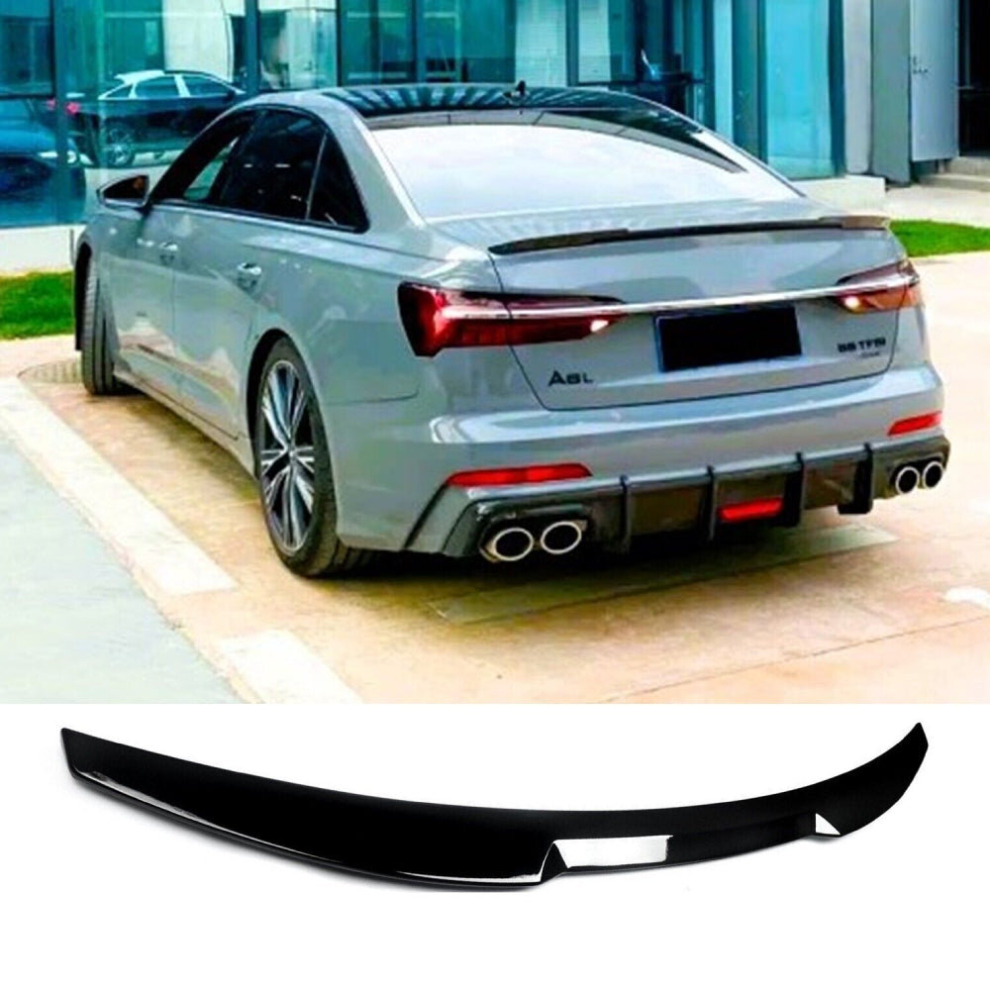 Audi A6 S6 Rs6 C8 Saloon Gloss M4 Style Boot Lip Spoiler 2018+ Black 8806564858321
