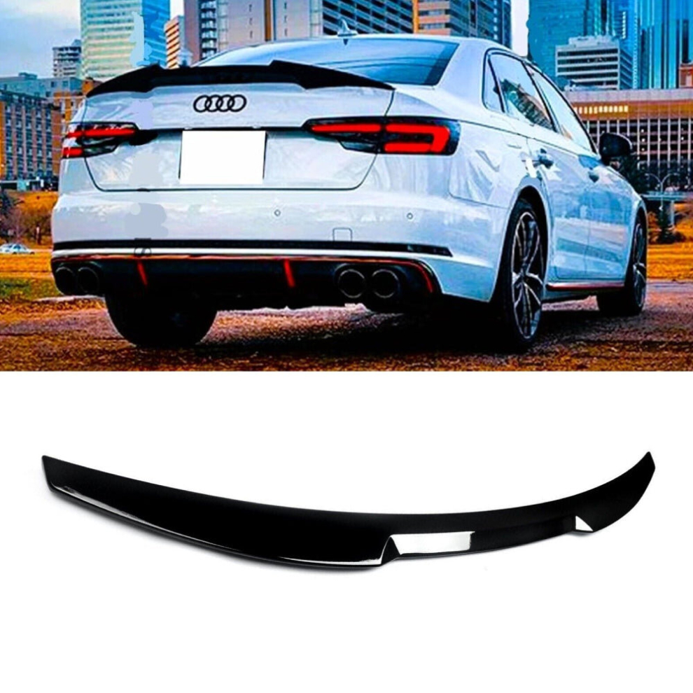 Audi A4 S4 Rs4 B9 Saloon M4 Style Gloss Boot Lip Spoiler 2016+ Black 8806564857638