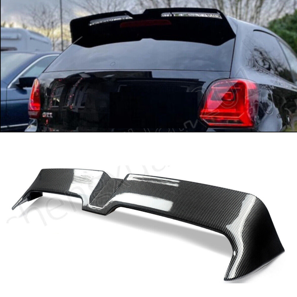 Vw Polo Mk5 6R 6C Gti R Carbon Fibre Boot Spoiler 2009-2017 8806564857980