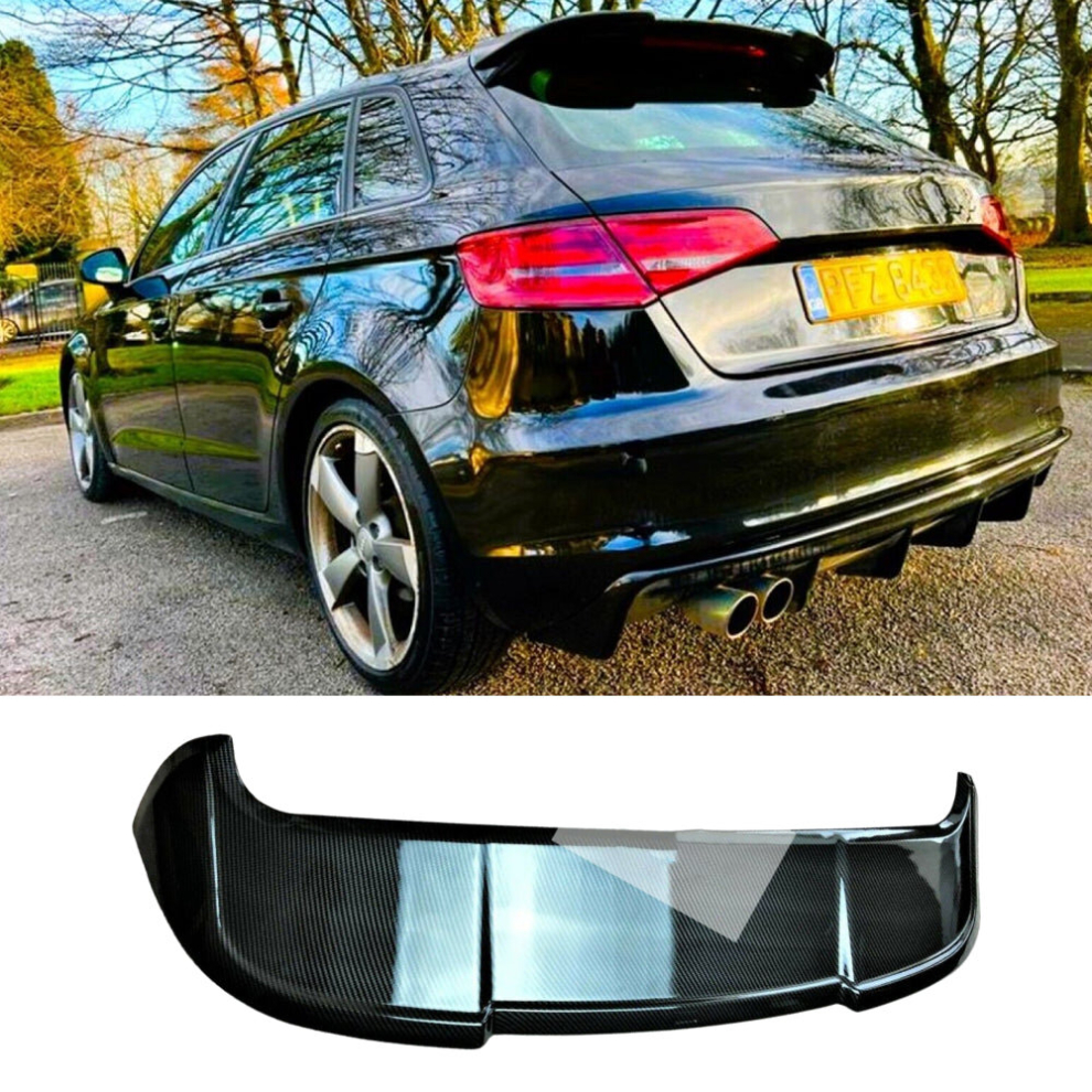 Audi A3 8V Sportback 5 Door Carbon Fibre Roof Spoiler S3 Rs3 Look 2013-20 8806564858369