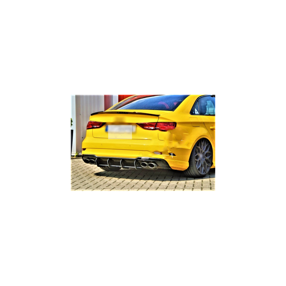 Audi S3 8V Saloon Rear Blade Style Diffuser 2017-2020 Spoiler Body Kit A3 Rs3 Black 8806564857195