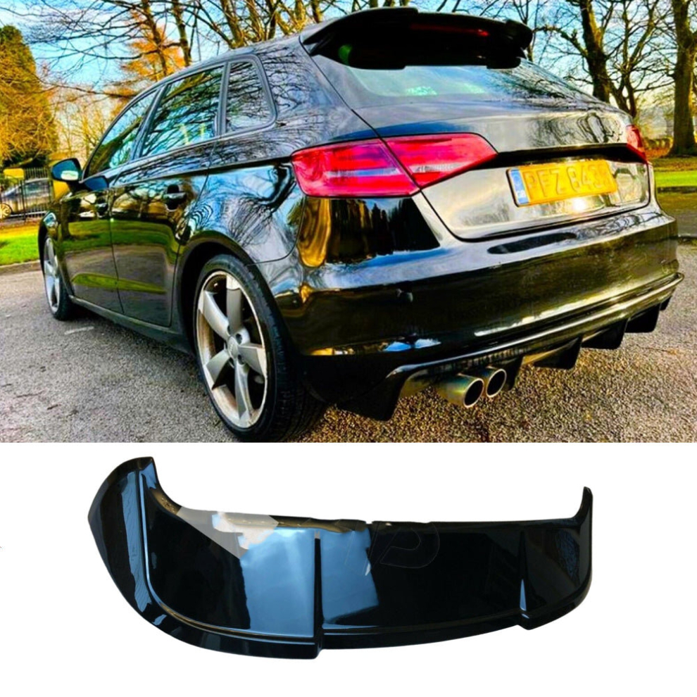 Audi A3 8V Sportback 5 Door Gloss S3 Rs3 Look Roof Spoiler 2013-2020 Black 8806564857614