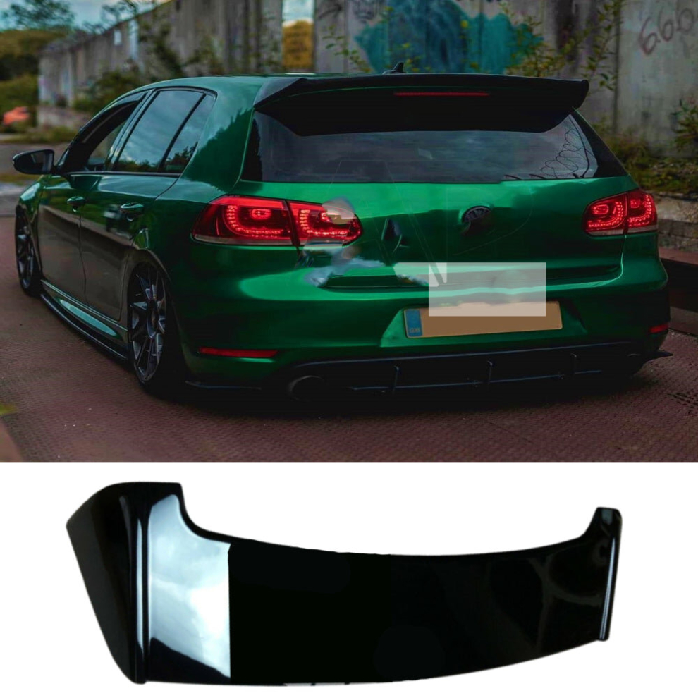 Vw Golf Mk6 Gtd Gti R20 Gloss Boot Spoiler 2008-2013 Black 8806564857188