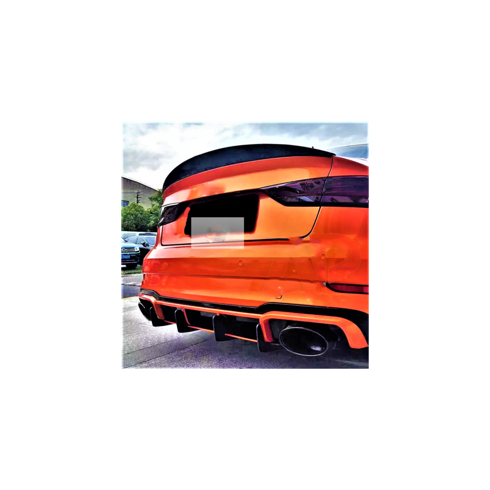Audi Rs3 8V Saloon Rear Blade Style Diffuser 2017-2020 Spoiler Body Kit A3 S3 Black 8806564857225