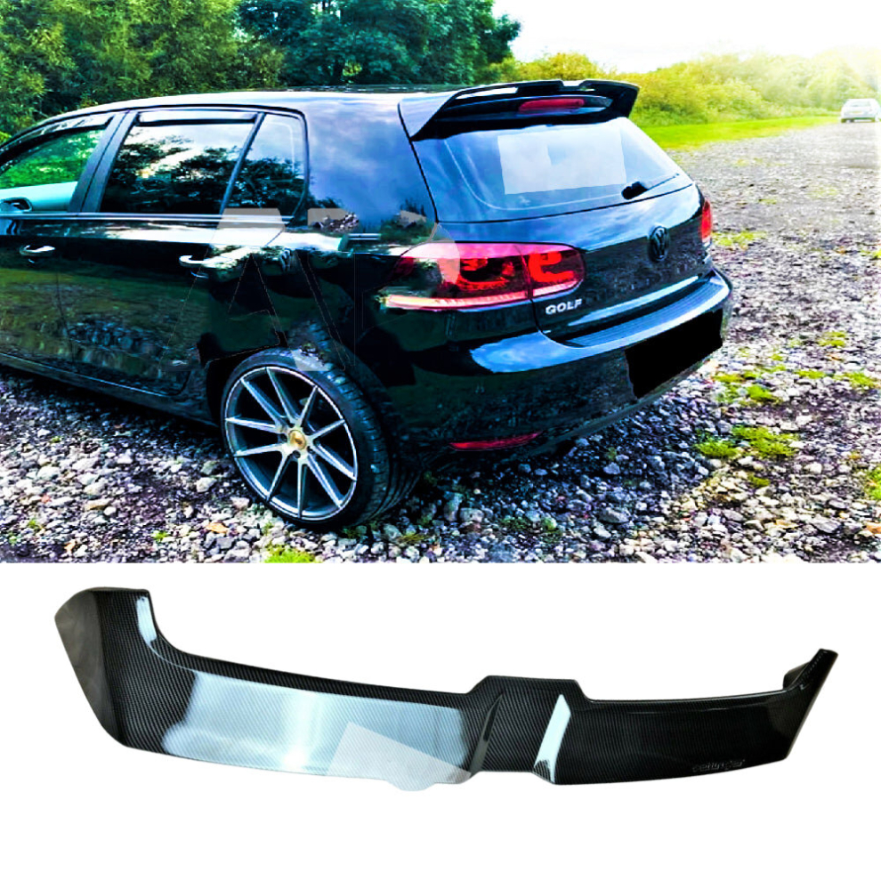 Vw Golf Mk6 Tsi Tdi Carbon Fibre Boot Spoiler 2008-13 8806564857676