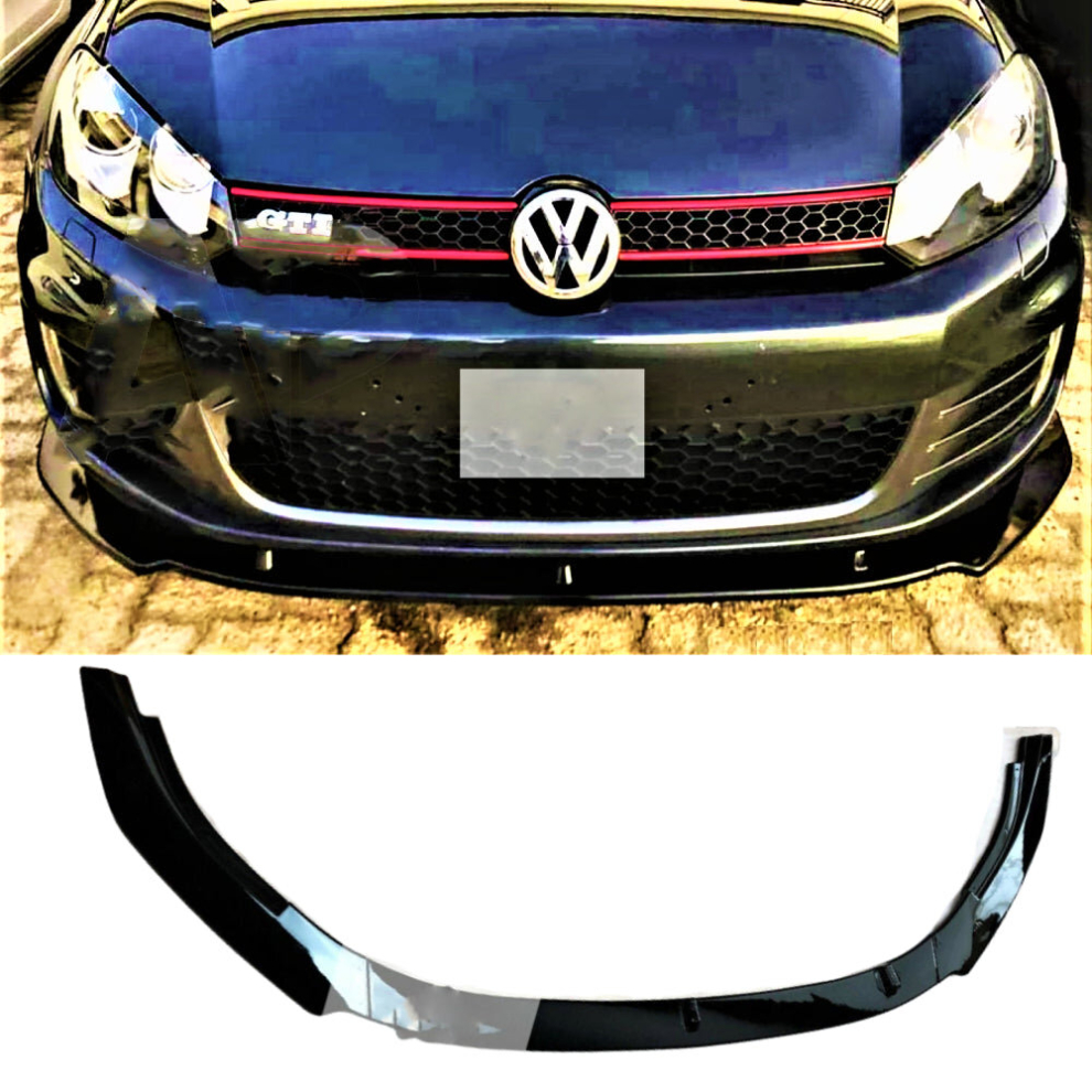 Vw Golf Mk6 Gtd Gti Gloss Front Splitter Spoiler Lip Body Kit 2008-2013 Black 8806564857119