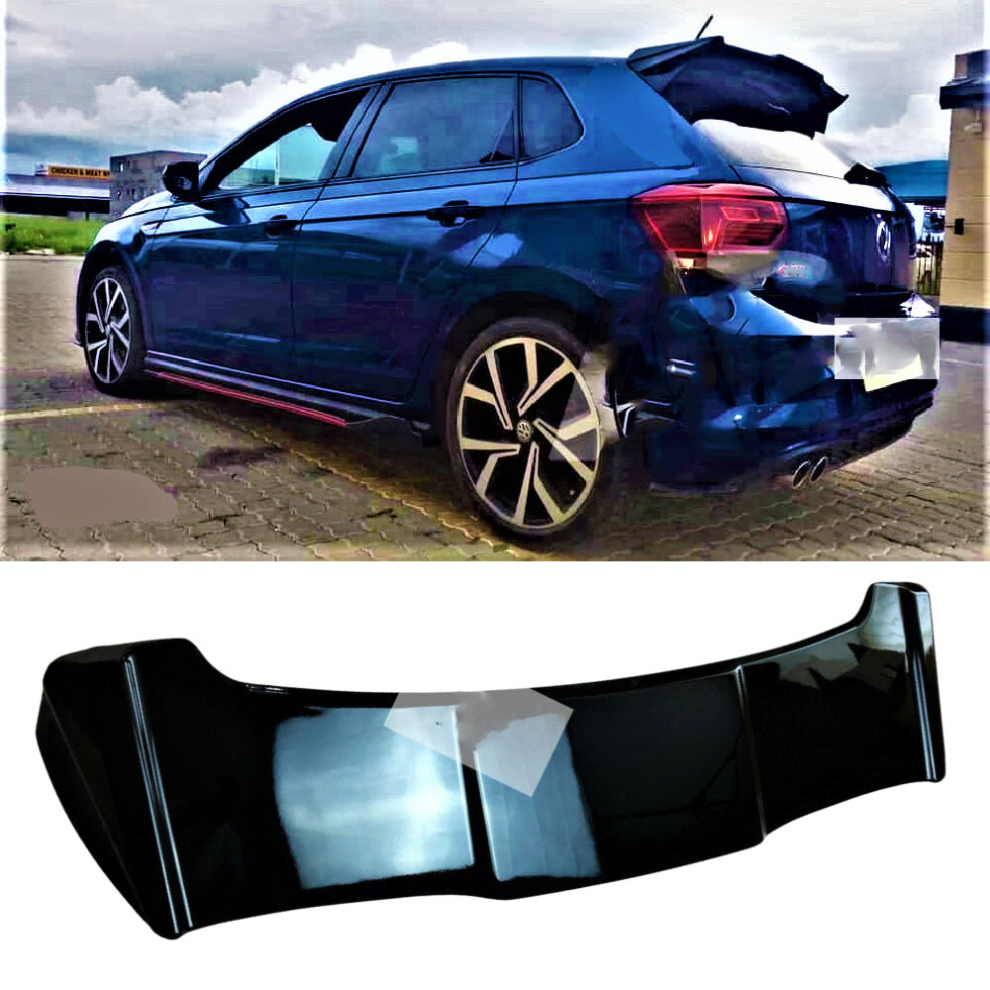 Vw Polo Mk6 Aw Gti R Batman Style Gloss Boot Spoiler 2018+ Black 8806564856983