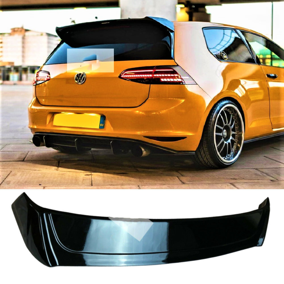 Vw Golf R Gti Gtd Gloss Boot Spoiler Mk7 Mk7.5 Black 8806564856969