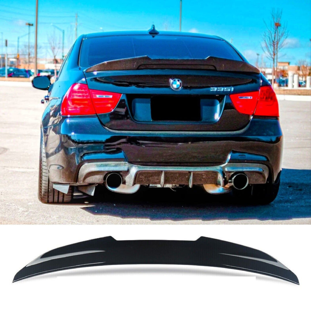 Bmw 3 Series E90 Gloss High Kick Psm Ducktail Spoiler 2004-2012 Black 8806564858154