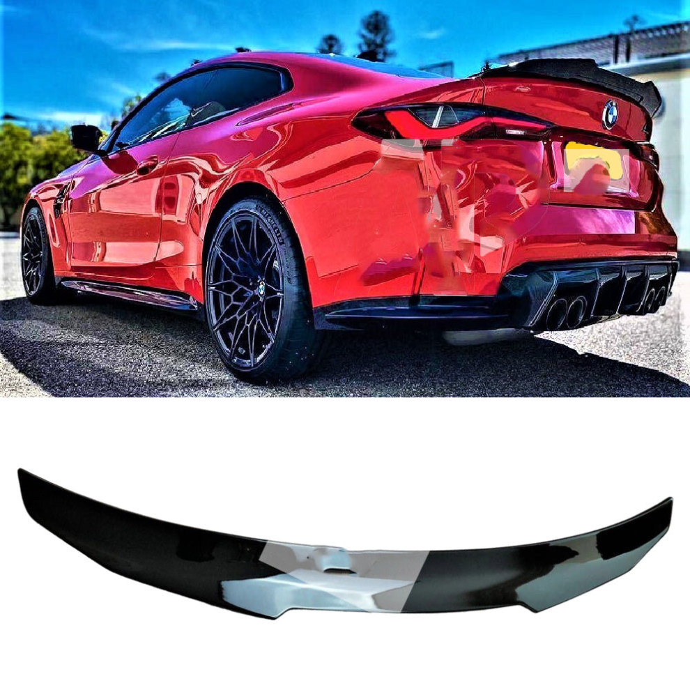Bmw 4 Series M4 G22 G82 Gloss High Kick Psm Ducktail Spoiler Black 8806564858390