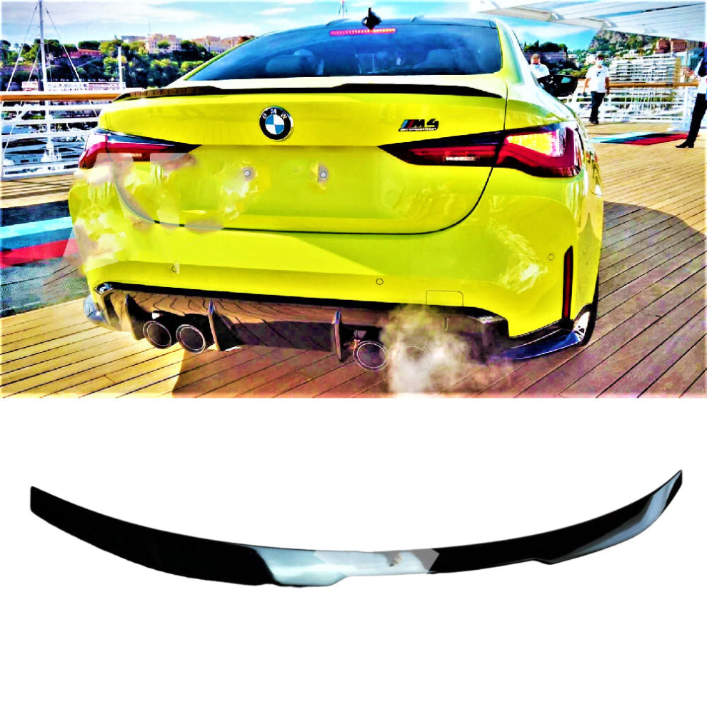 Bmw 4 Series M4 G22 G82 Gloss M4 Style Boot Lip Spoiler 2020+ Black 8806564858307