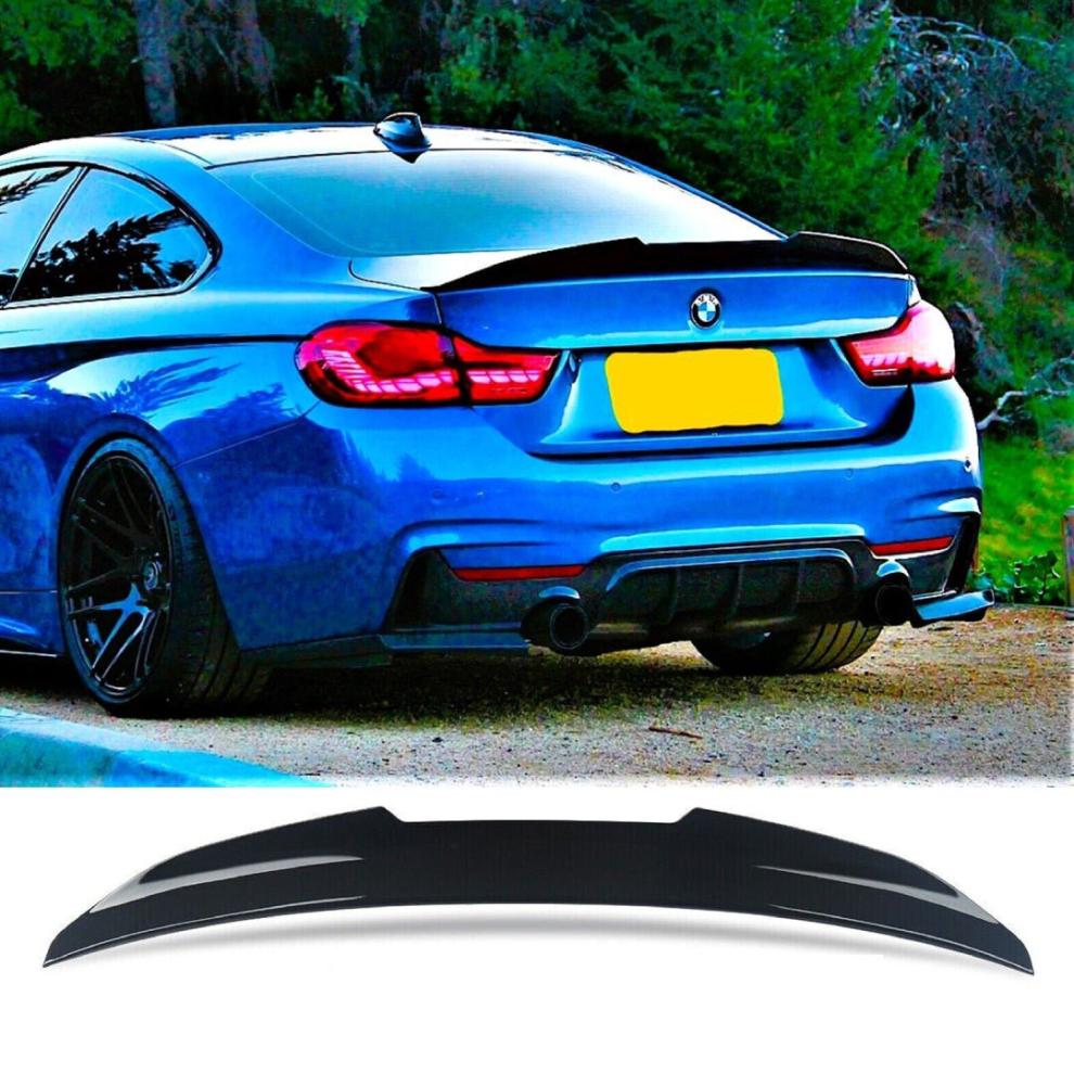 Bmw 4 Series F32 Gloss High Kick Psm Ducktail Spoiler 2013-2020 Black 8806564858383