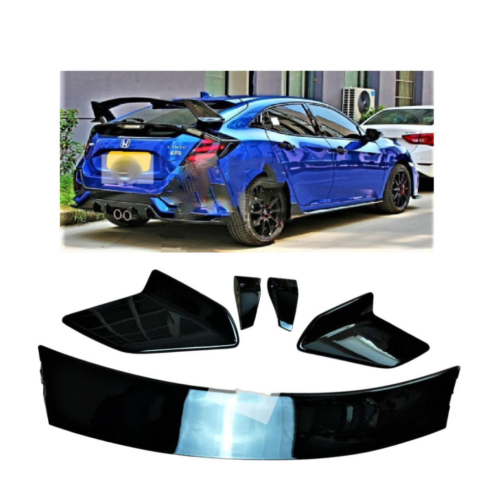Honda Civic Type R Mugen Style 10Th Generation Fk7 Gloss Spoiler 2016-20 Black 8806564857669
