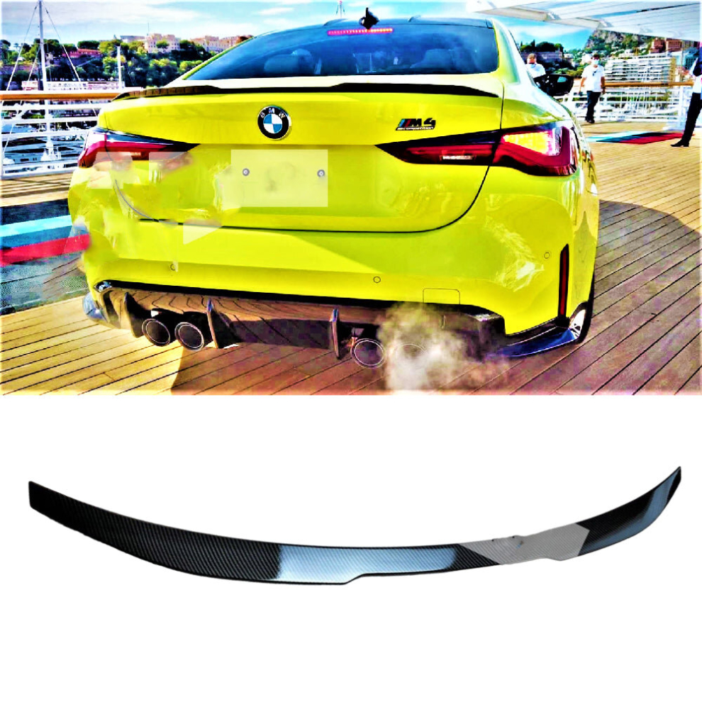 Bmw 4 Series M4 G22 G82 Carbon Fibre M4 Style Boot Lip Spoiler 2020+ 8806564858161