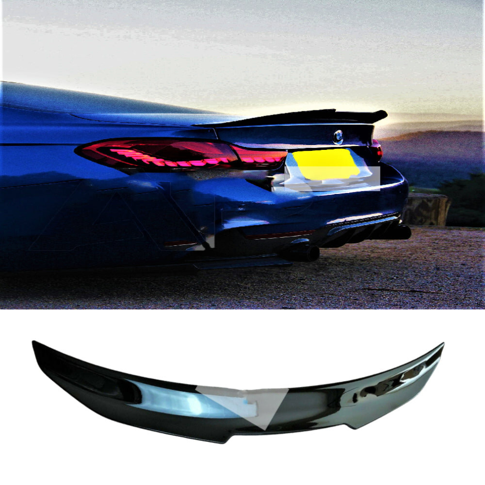Bmw 4 Series F36 Gloss High Kick Psm Ducktail Spoiler 2013-2020 Black 8806564858178