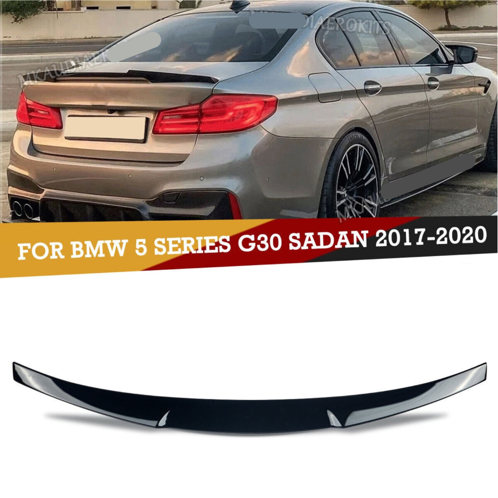Bmw 5 Series M5 G30 F90 Gloss M4 Style Boot Lip Spoiler 2016+ Black 8806564858000