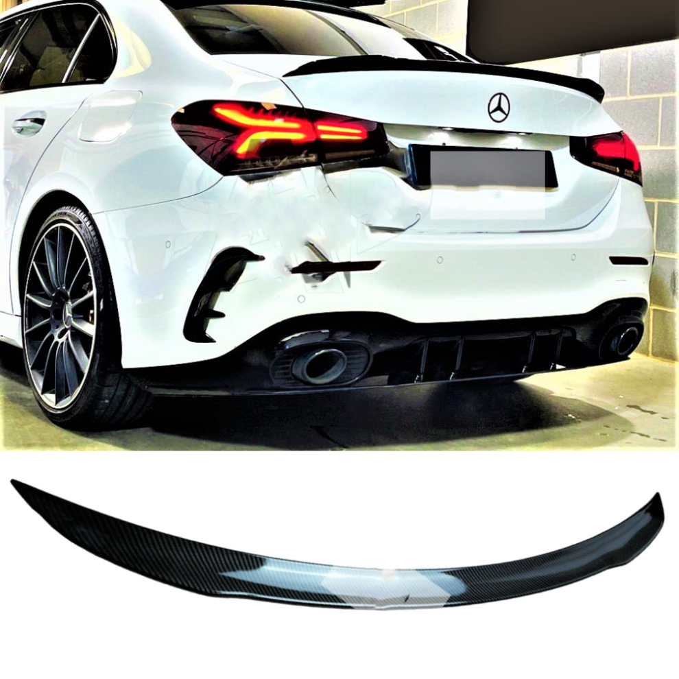 Mercedes A35 A45 A Class Saloon V177 Carbon Fibre Amg Style Rear Spoiler 2018+ 8806564858277