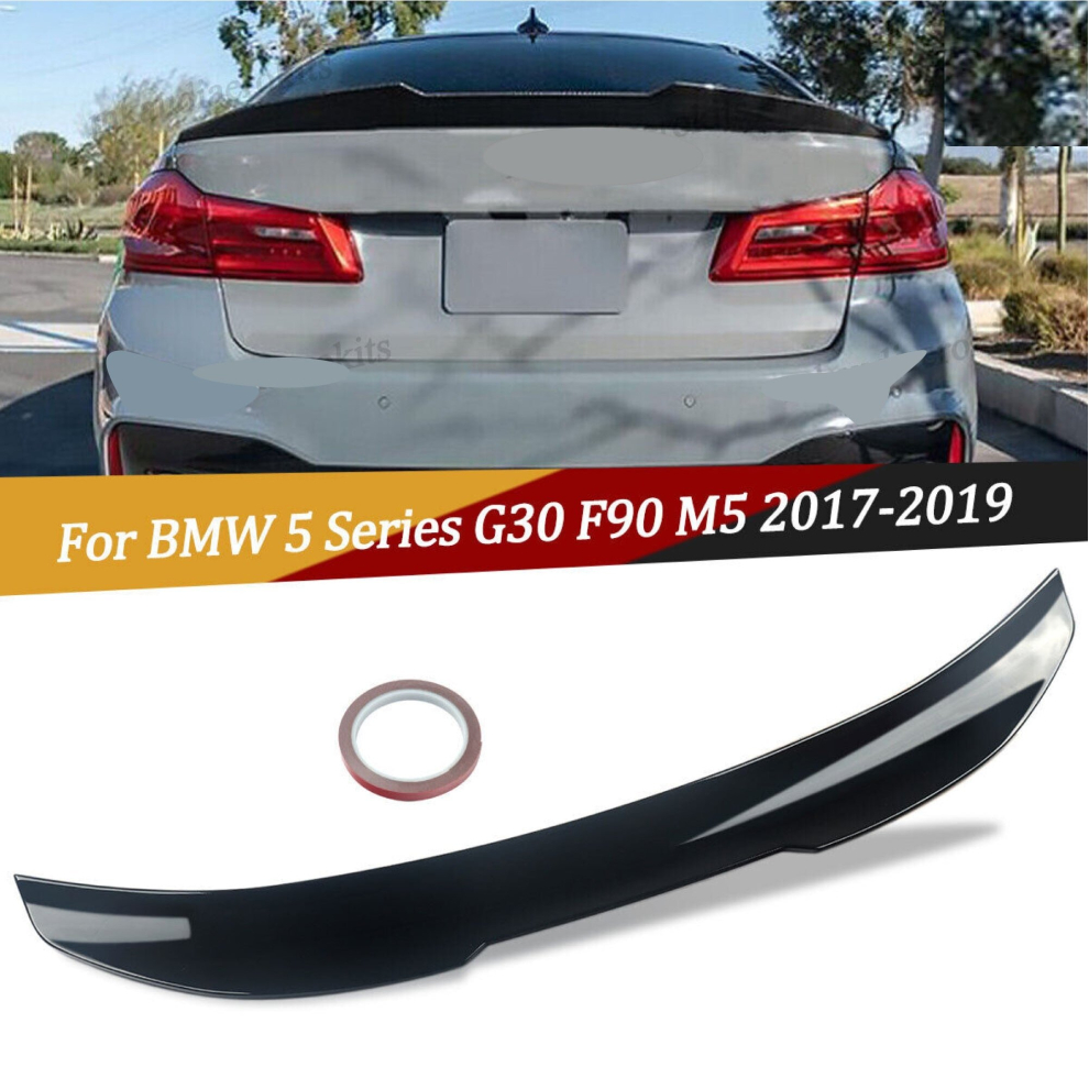 Bmw 5 Series M5 G30 F90 Gloss High Kick Psm Ducktail Spoiler Black 8806564858222