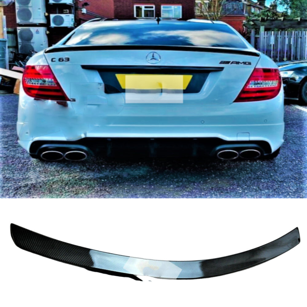 Mercedes C Class Coupe C63 Amg Style W204 Carbon Fibre Lip Spoiler 2011-2015 8806564857546