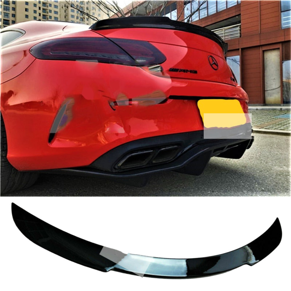 Mercedes C Class Coupe C63 Amg Style W205 C205 Gloss Fd Spoiler 2014-21 Black 8806564857836