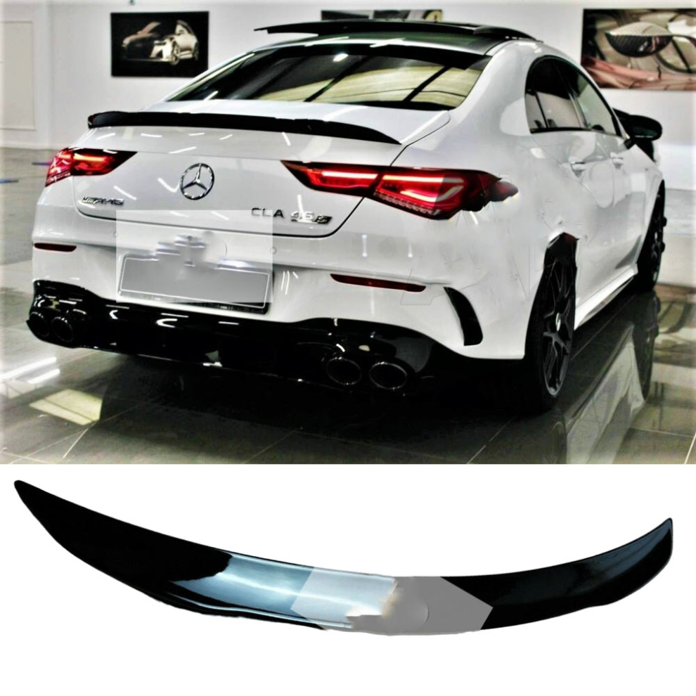 Mercedes Cla Cla45 Amg Style W118 C118 Gloss Rear Boot Spoiler 2019-2022 Black 8806564857515