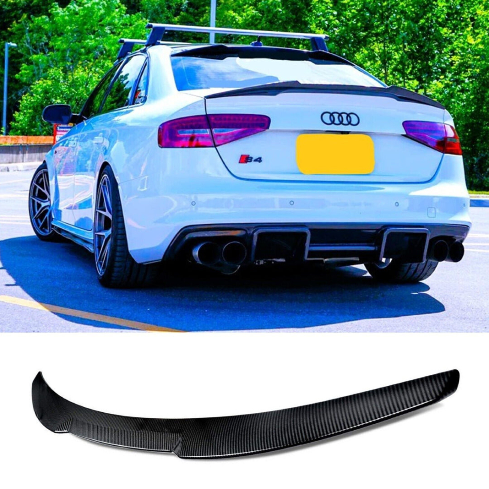 Audi A4 S4 Rs4 B9 Saloon Carbon Fibre Rs4 Look M4 Style Boot Lip Spoiler 2016+ 8806564858536