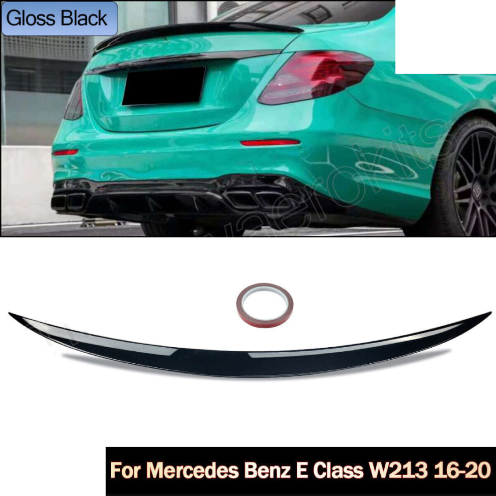 Mercedes E Class W213 Gloss Boot Lip Spoiler E63s Amg Style 2016-2020 Black 8806564858482