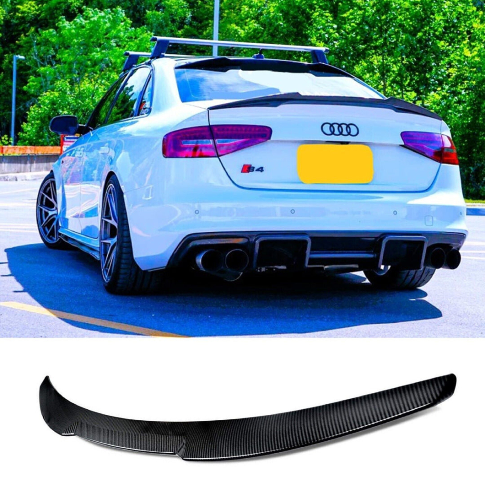Audi A4 S4 Rs4 B8 Carbon Fibre Rs4 Look M4 Style Boot Lip Spoiler 2012-2016 8806564858499
