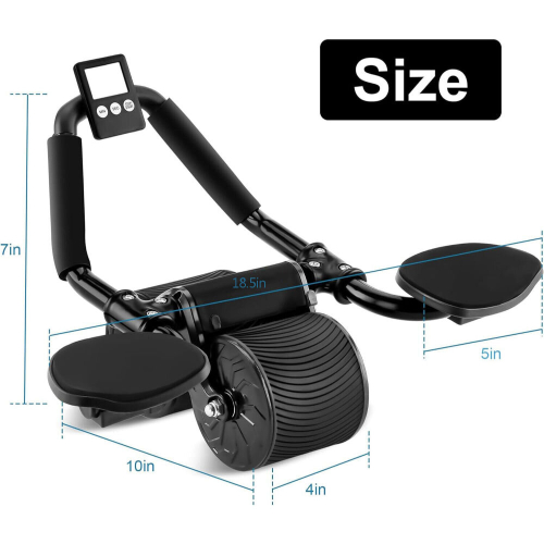 Automatic Rebound Abdominal Roller Elbow Support Core Trainer W/ Timer 1