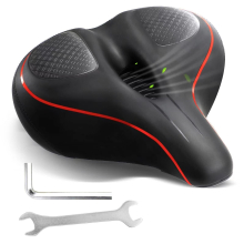 Large Comfy Cushioned Bike Seat Soft Padded Bicycle Gel Wide Saddle