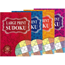4 Large Print A5 Sudoku Puzzle Books For Adults And Teens